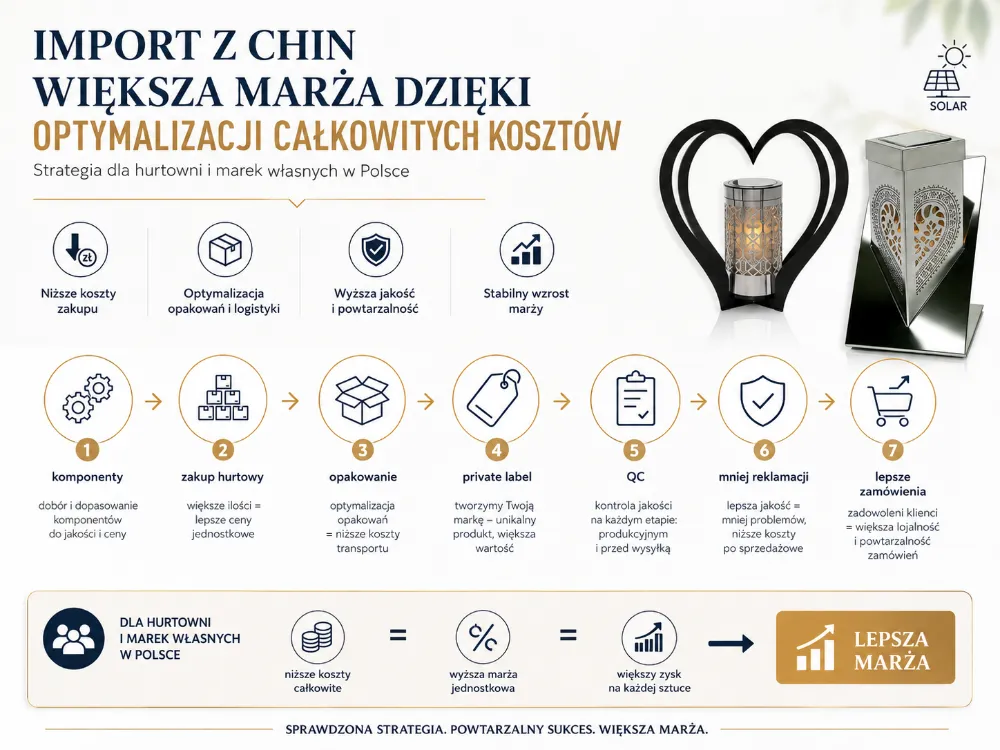 Import solarnich hrbitovnich svicek z Ciny a optimalizace marze pro velkoobchod