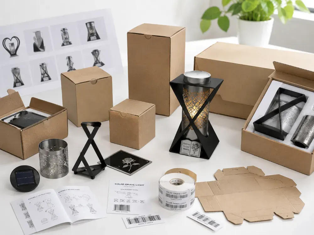 Private label balení a komponenty pro solární hřbitovní svíčky