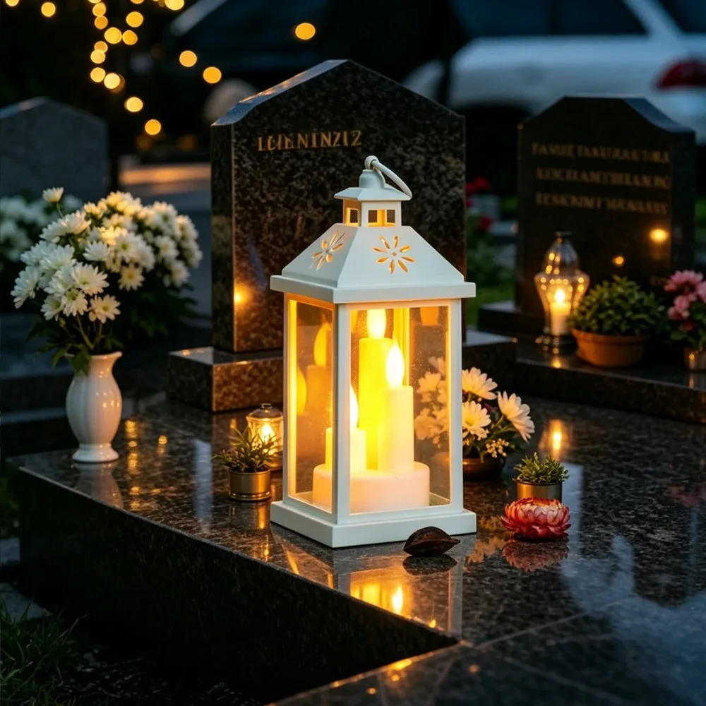 Bateriová LED hřbitovní svíčka SM26162