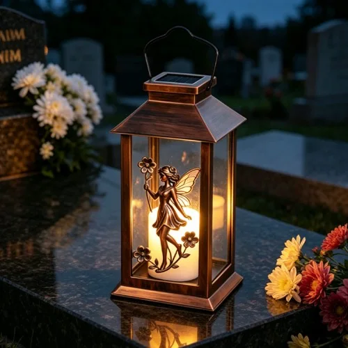 Solární pamětní lampion s vílou SM26472