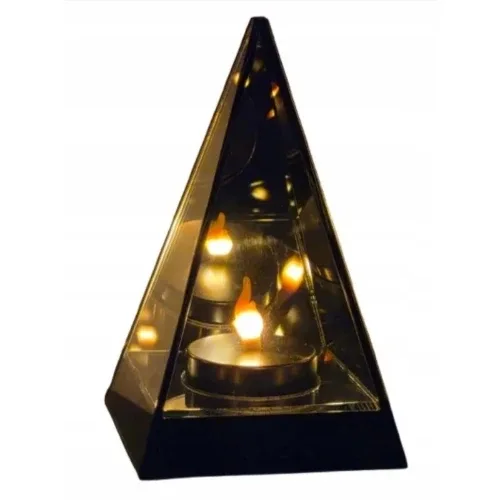 Bateriový LED pamětní lampion se zrcadlovým efektem SM26681